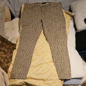 NYDJ Leopard Print Skinny Jeans - Brown